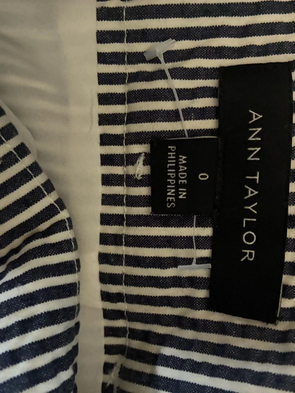 Ann Taylor Black and White Striped Tie-Waist Pencil Skirt - Picture 8 of 11